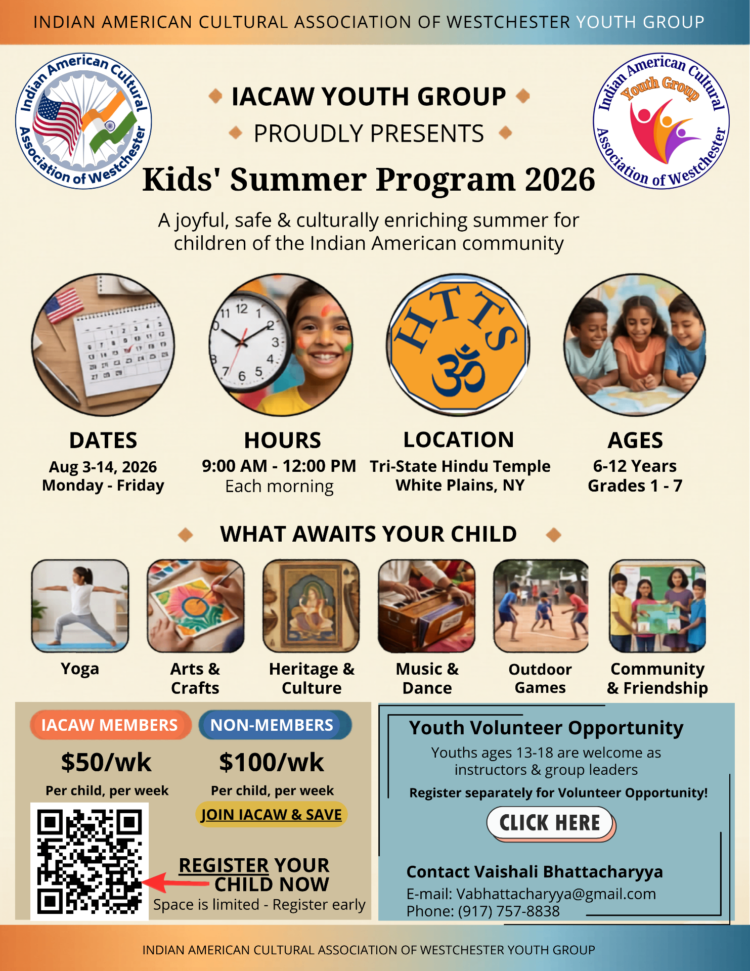 Kids' Summer Program 2026 flyer